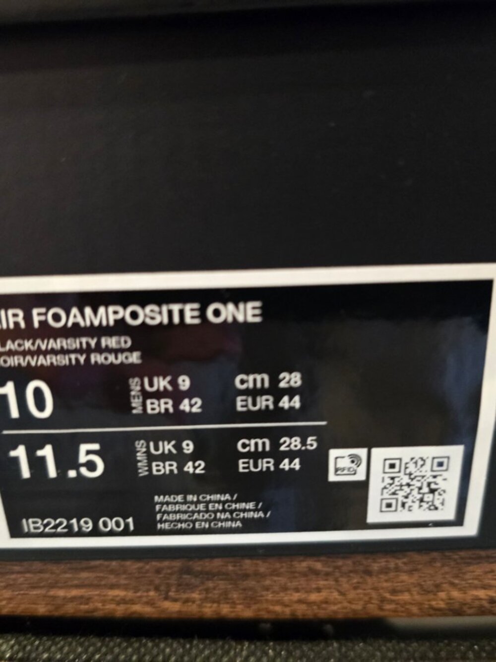 Nike Air Foamposite One Shoes Black Varsity Red IB2219-001 Men's Size 10 US NEW - Picture 10 of 15